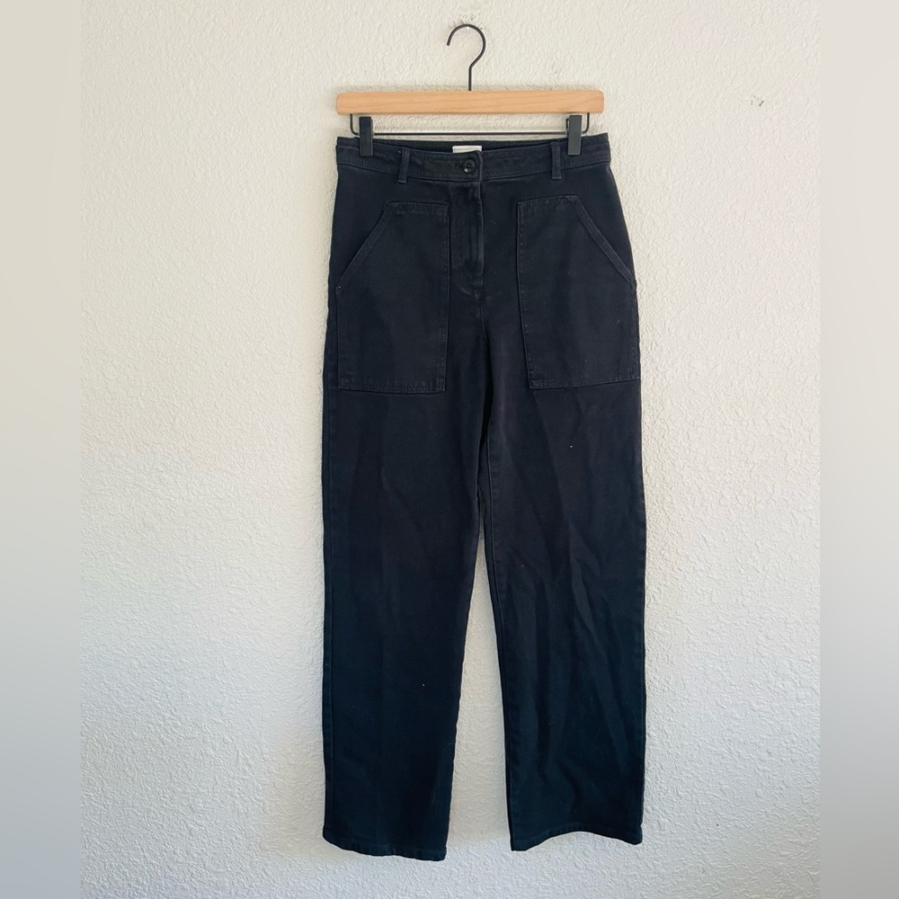 Wilfred Free Black Denim Patch Pocket Pants - Picture 1 of 12